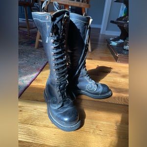 John Fluevog Lace Up Boots Knee High